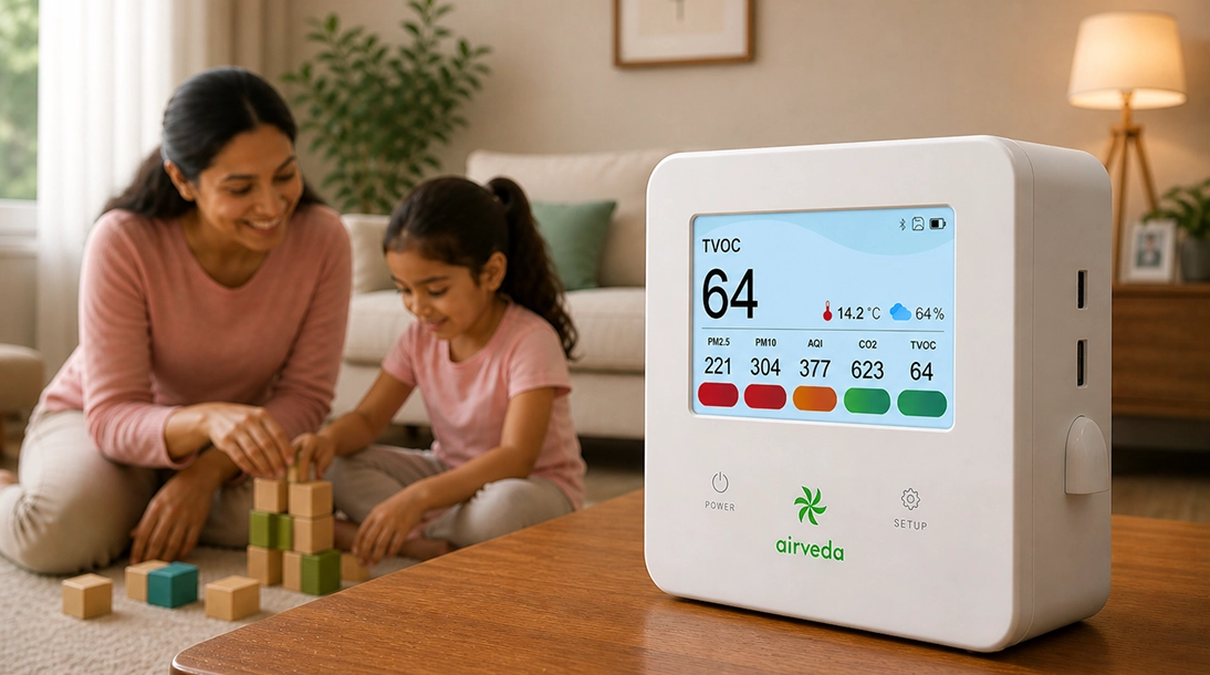 Airveda indoor air quality monitor set